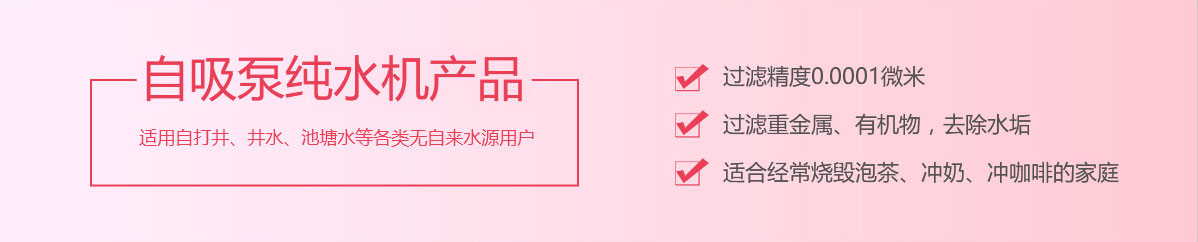 自吸泵純水機產品