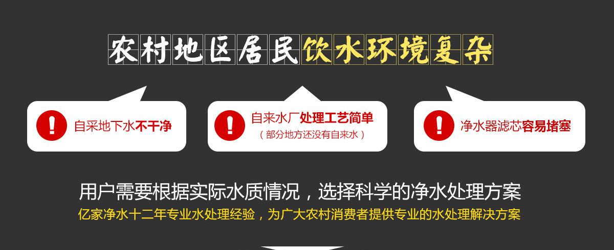 鄉村地區居民飲水環境復雜